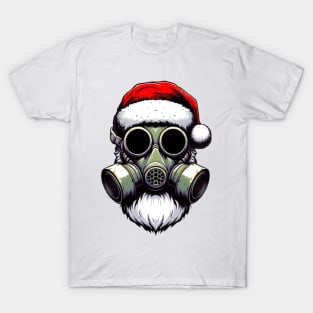 gas mask apocalypse santa claus T-Shirt